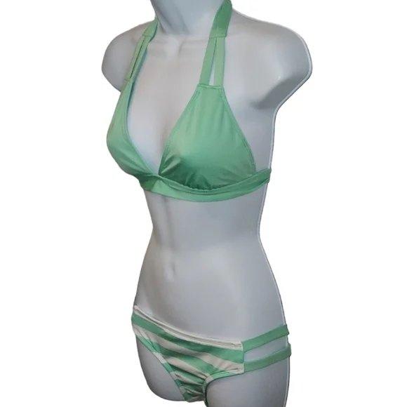 Mossimo Striped Halter Bikini - Picture 2 of 4